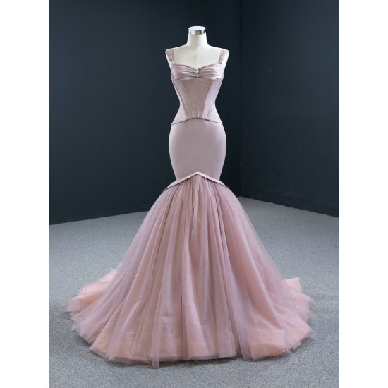 Sleeveless Mauve Prom Dresses Square Collar Sweetheart Formal Homecoming Women Evening Dress 2024