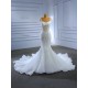 Sleeveless Mermaid Wedding Dress Crystal Backless Spaghetti Strap Bridal Gown Bride Dresses Vintage Wedding Dresses