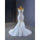 Sleeveless Mermaid Wedding Dress White Sweetheart Bridal Gown Engagement Banquet Gowns