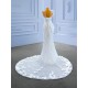 Sleeveless Mermaid Wedding Dresses Lace Appliques Plus Size Vestido Backless Bridal Gown