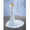 Sleeveless Mermaid Wedding Dresses Lace Appliques Plus Size Vestido Backless Bridal Gown