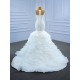 Sleeveless Mermaid Wedding Dresses Ruffled African Bridal Gown White Vestido De Novia