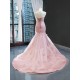 Sleeveless Pink Evening Dreses Sweetheart Neck Mermaid Romantic Arabic Formal Party Prom Gowns Vestidos