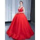 Sleeveless Red Evening Dresses Beaded Formal Party Prom Gowns Women 2024 Robe De Soiree