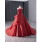 Sleeveless Red Prom Dresses Strapless Formal Evening Dress Crystal Party Women Gowns Customized