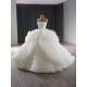 Sleeveless Ruffled Wedding Dress 2024 Strapless Bridal Dress Backless Brides Gowns For Women