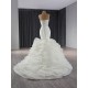 Sleeveless Ruffled Wedding Dresses V Neck 2024 Chiffon Bride Gowns Engagement Banquet Gowns