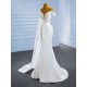 Sleeveless Satin Mermaid Wedding Dresses 2024 O Neck Dresses Elegant Gown Dresses