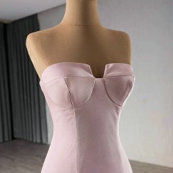 Sleeveless Satin Pink Prom Evening Dresses 3D Flowers Party Dress Floor Length Mermaid Cocktail Gowns Custom Size