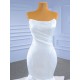 Sleeveless Satin Wedding Dresses Strapless Bridal Gowns Customize Robes De Mariee