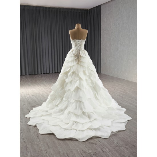 Sleeveless Tiered Wedding Dress Elegant V Neck Bridal Gowns 2024 Women Vestidos De Novia