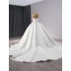 Sleeveless Wedding Dress For Woman Sweetheart Strapless Sweep Train Backless Bridal Gowns