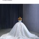 Sleeveless Wedding Dress Plus Size Luxury Long Lace Embroidery Appliques Ivory White Bridal Gown