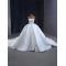 Sleeveless Wedding Dress Plus Size Luxury Long Lace Embroidery Appliques Ivory White Bridal Gown