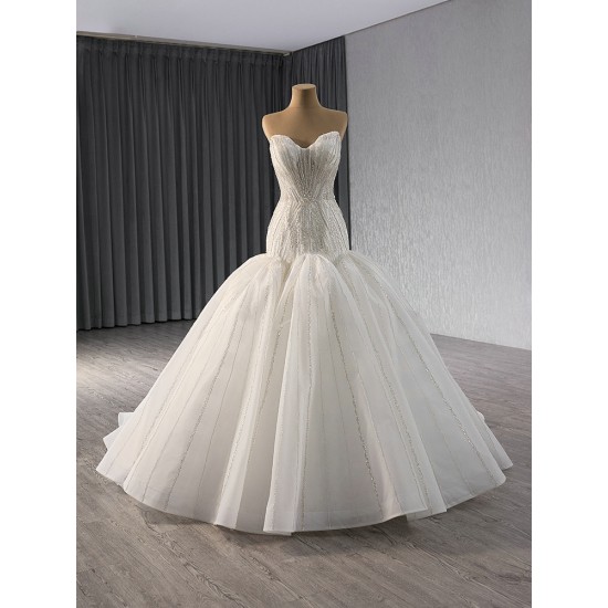 Sleeveless Wedding Dress Sweetheart Neck Backless Formal Beading Bridal Growns vestido de noiva 2024