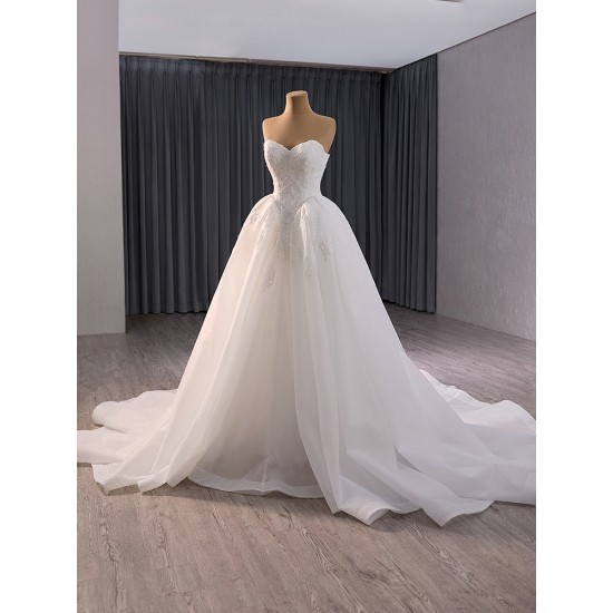 Sleeveless Wedding Dress Sweetheart Neck Bridal Gowns Custom Made Robe de Mariage