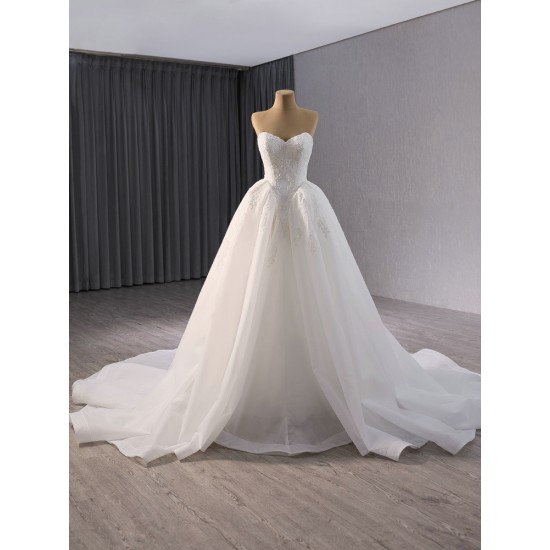 Sleeveless Wedding Dress Sweetheart Neck Bridal Gowns Custom Made Robe de Mariage