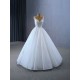 Sleeveless Wedding Dresses Spaghetti Strap Lace Appliques Bride Dresses Backless Lace Up Formal Wedding Gowns