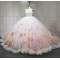 Sleeveless White Quinceanera Dresses for 3D Flowers Appliques Ball Gown Sweet 15 Prom Party Dresses