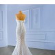 Sleeveless White Wedding Dress Scoop Neck Elegant Dresses For Women 2024 Pearl Bcakless Gowns