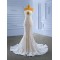 Sleeveless White Wedding Dress Scoop Neck Elegant Dresses For Women 2024 Pearl Bcakless Gowns