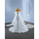 Sleeveless White Wedding Dresses Mermaid Bride Gown Strapless Sequin Princess Bride Gown Vestido De Noiva