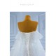 Sleeveless White Wedding Dresses Mermaid Bride Gown Strapless Sequin Princess Bride Gown Vestido De Noiva