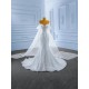 Sleeveless White Wedding Dresses Mermaid Bride Gown Strapless Sequin Princess Bride Gown Vestido De Noiva