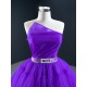 Sleeveless Purple Prom Dresses Tiered Mermaid Prom Evening Gowns Robe De Soiree