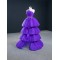 Sleeveless Purple Prom Dresses Tiered Mermaid Prom Evening Gowns Robe De Soiree