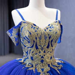 Spaghetti Strap Cocktail Dresses Blue Vestidos De XV Anos Ball Gown Sweetheart Neck Quinceanera Dress 2024