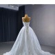 Spaghetti Strap Custom Plus Size Wedding Dress Two In One Sleeveless Sequined Embroidery Bridal Gown