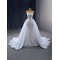 Spaghetti Strap Custom Plus Size Wedding Dress Two In One Sleeveless Sequined Embroidery Bridal Gown