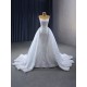 Spaghetti Strap Custom Plus Size Wedding Dress Two In One Sleeveless Sequined Embroidery Bridal Gown