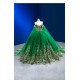 Spaghetti Strap Emerald Green Quinceanera Dress Lace Appliques Ball Gown Cocktail Dresses Party Dress Vestidos Prom