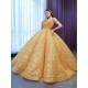 Spaghetti Strap Gold Quinceanera Dress 2024 Cocktail Dresses Vestidos De Baile Glitter Ball Gown Vestidos De 15 Anos