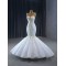 Spaghetti Strap Mermaid Wedding Dresses Sweetheart Beading Sequined Pearl Lace Up Bride Gown Dress