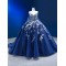 Spaghetti Strap Quinceanera Dress Blue Ballgown Prom Dress 2024 Cocktail Dresses Vestidos De 15 Anos