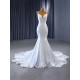 Spaghetti Strap Wedding Dress Mermaid Floor Length Court Train Bridal Gowns 2024 Plus Size Bride Vesitdos De Novia