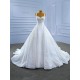 Spaghetti Strap White Wedding Dress Backless Sweetheart Neck Bridal Gown Sleeveless Floor Lnegth 2024 Ball Gown