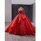 Sparkly Beading Red Quincenara Dresses 2024 Luxury Ball Gown Sweet 16 Gown One Shoulder Vestidos De XV 15 Anos