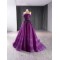 Sparkly Purple Mermaid Prom Dresses For Black Girl Beading Off Shoulder Evening Dresses Birthday Party Gowns