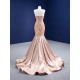 Sparkly Rose Gold Sequin Prom Dresses For Black Girls 2024 African Sleeveless Mermaid Formal Evening Party Gowns