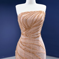 Sparkly Rose Gold Sequin Prom Dresses For Black Girls 2024 African Sleeveless Mermaid Formal Evening Party Gowns