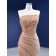 Sparkly Rose Gold Sequin Prom Dresses For Black Girls 2024 African Sleeveless Mermaid Formal Evening Party Gowns