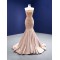 Sparkly Rose Gold Sequin Prom Dresses For Black Girls 2024 African Sleeveless Mermaid Formal Evening Party Gowns