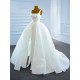 Square Collar A Line White Wedding Dress Vintage Sleeveless Formal Lace Appliques Backless Bridal Grown