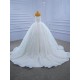 Square Collar Wedding Dress Sleeveless Sequin Bridal Backless With Lace Up Gown Vestido de novia