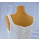 Square Collar Wedding Dress Sleeveless Sequin Bridal Backless With Lace Up Gown Vestido de novia