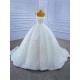 Square Collar Wedding Dress Sleeveless Sequin Bridal Backless With Lace Up Gown Vestido de novia